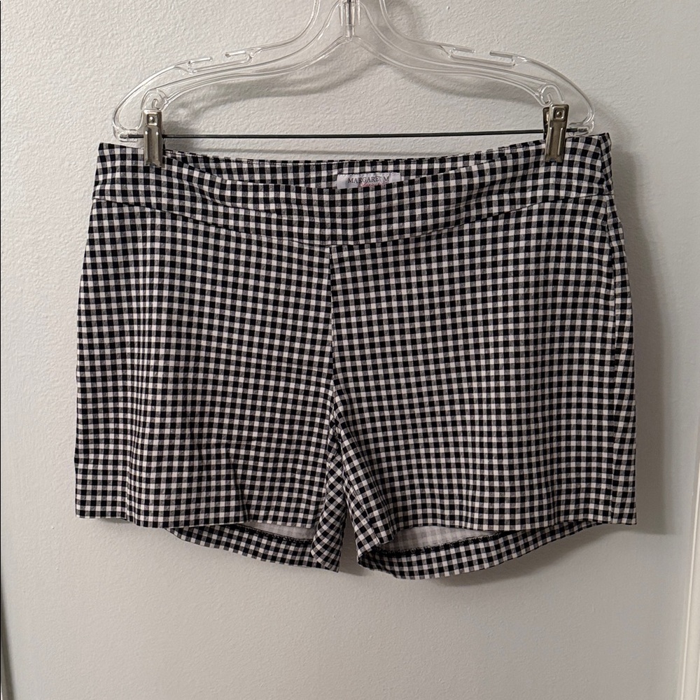 Margaret M High Waist Black and White Gingham Shorts